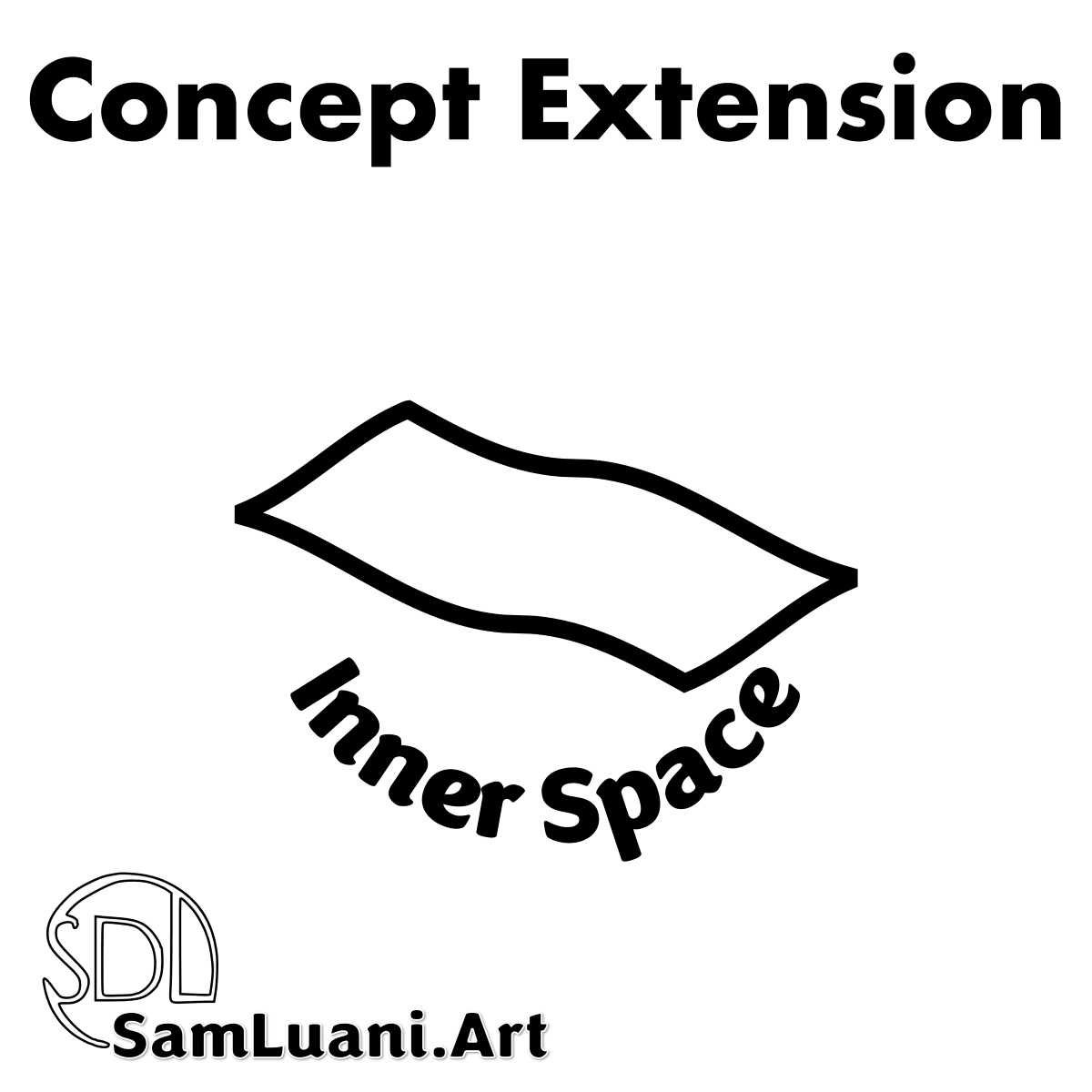 Concept Extension Text with abstract wave design