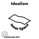 Text with abstract wave design