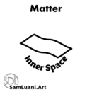 Text with abstract shape design