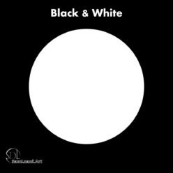 Black circle on white background.