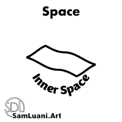 Text with abstract wave illustration